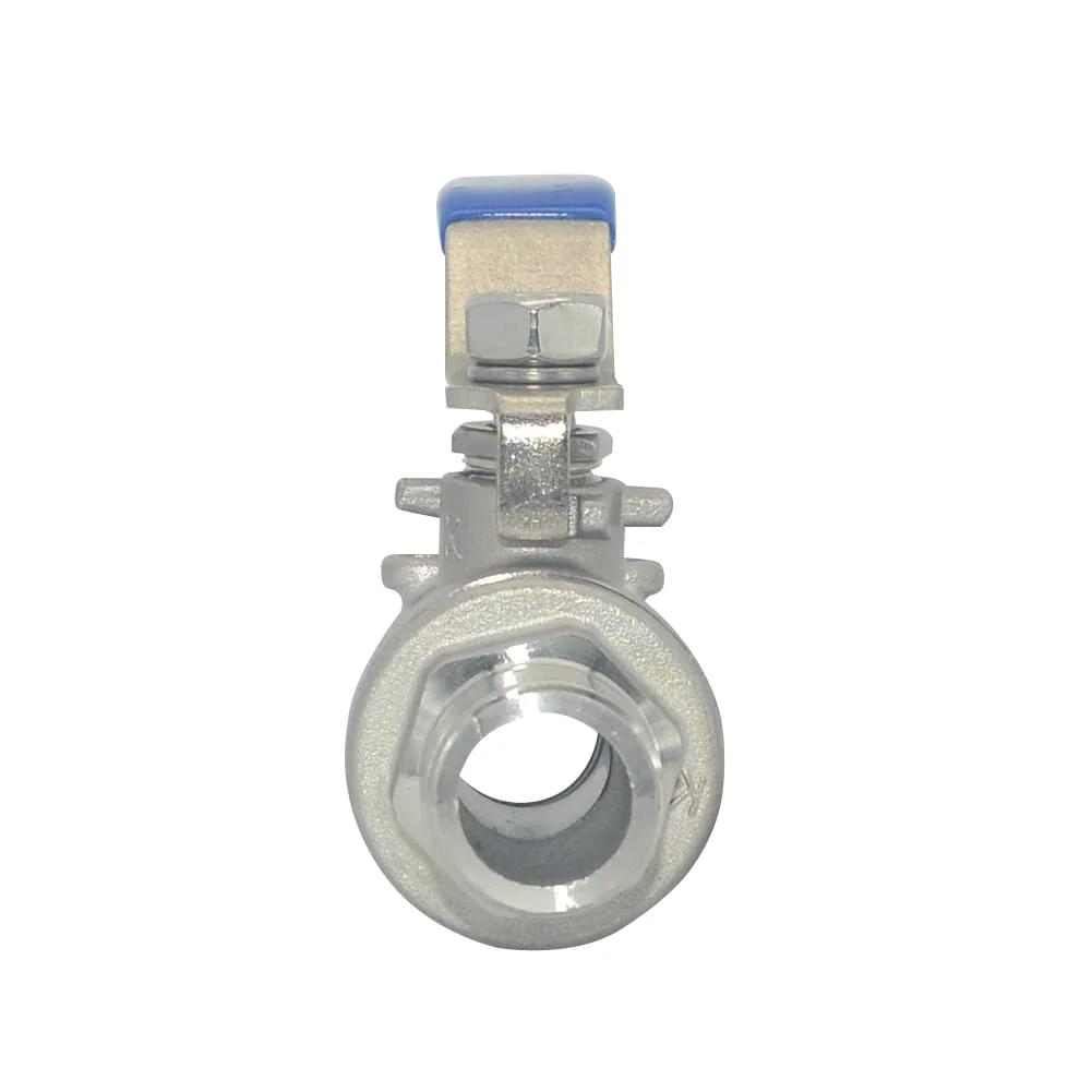 Front view of Full Port 304 Stainless Steel Ball Valve One Half Inch Heavy Duty Workhorse For Water Oil And Gas 1000 WOG Serviceable