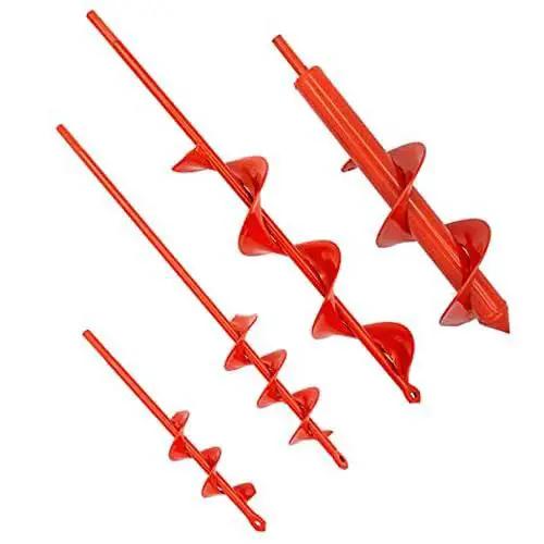 Efficient Garden Auger Drill Bit Set for Planting Four Size Garden Augers in One Bundle for Quick Planting and Bulbs