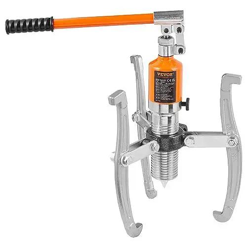 15 Ton Hydraulic Gear Puller With 12in Jaws For Bearing Removal Case Included front view