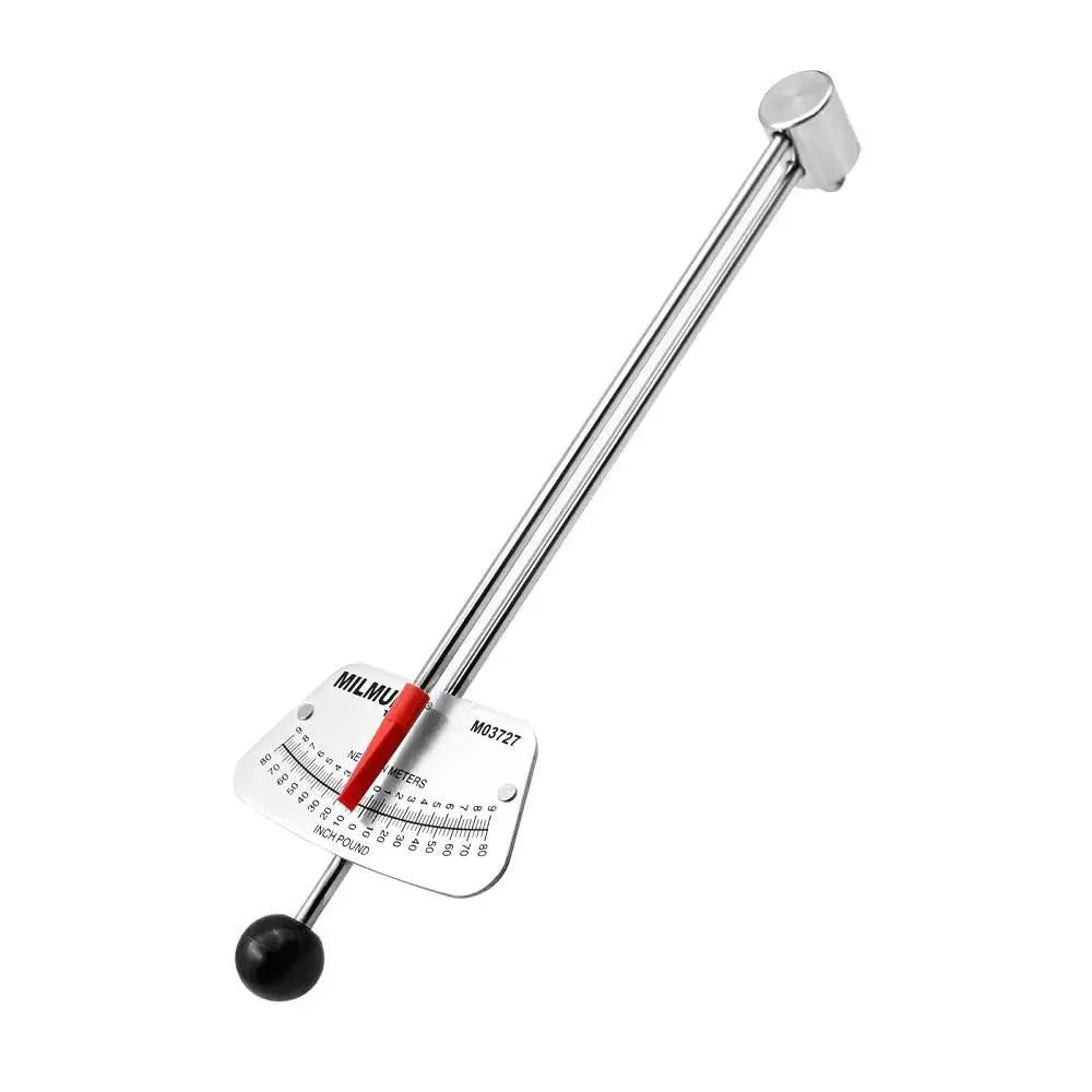 Quarter Inch Drive Beam Torque Wrench Dual Direction Precision Instrument With Range From Zero To Eighty Inch Pounds And Zero To Nine Newton Meters SAE And Metric Compatible