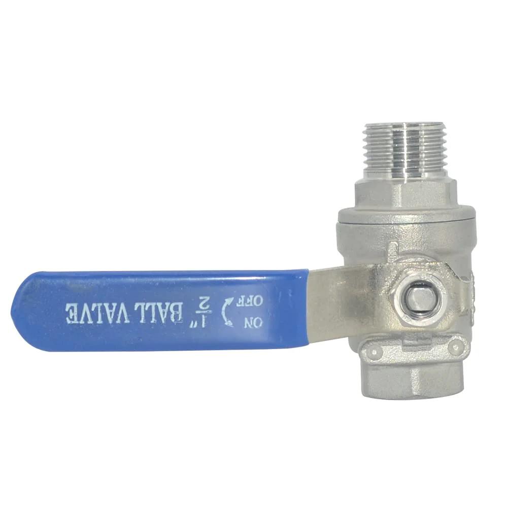 Full Port 304 Stainless Steel Ball Valve One Half Inch Heavy Duty Workhorse For Water Oil And Gas 1000 WOG Serviceable With NPT Threads PTFE Seals