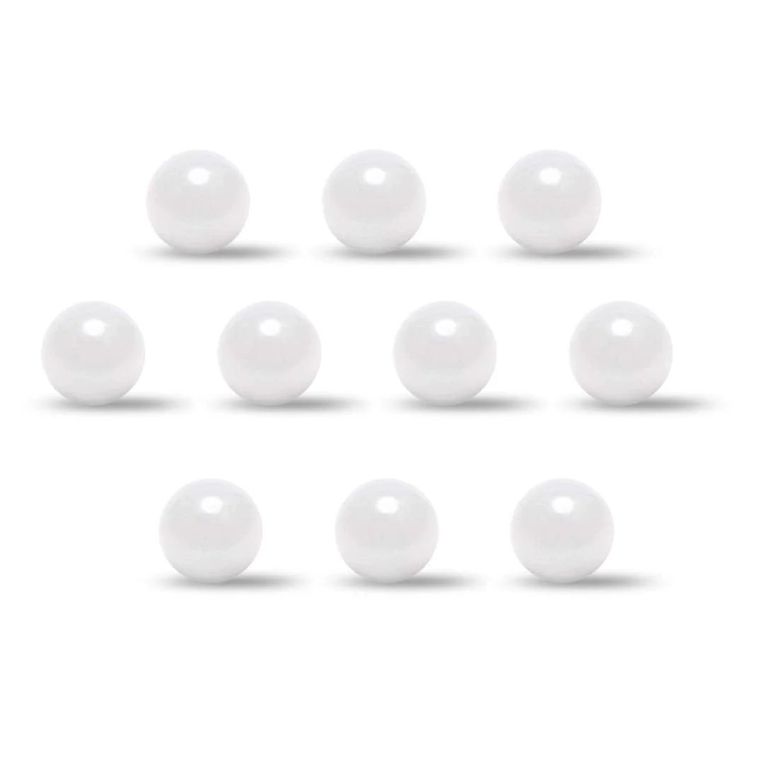 2.5mm Ceramic Bearing Balls ZRO2 Zirconium Oxide G10 Precision, Self Lubricating Pro Grade Ball Bearing Set, Smooth Spherical Finish, Wear Resistant and Built To Last 10 Piece Pack