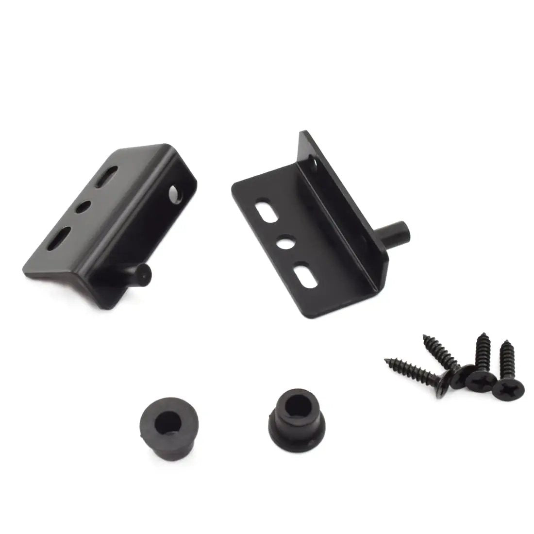 Black Heavy Duty Concealed Shaft Pivot Door Hinges Set For Wood Doors Cabinets Wardrobes And Showcases 2 Sets components