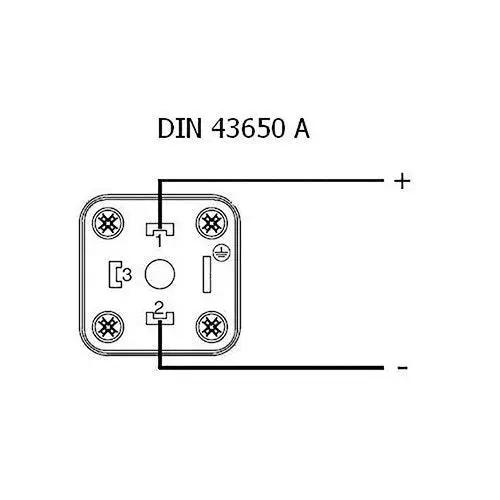 Hydraulic Solenoid Selector Diverter Valve For 13 GPM Systems, 3625 PSI Max, six-port connector diagram DIN 43650 A