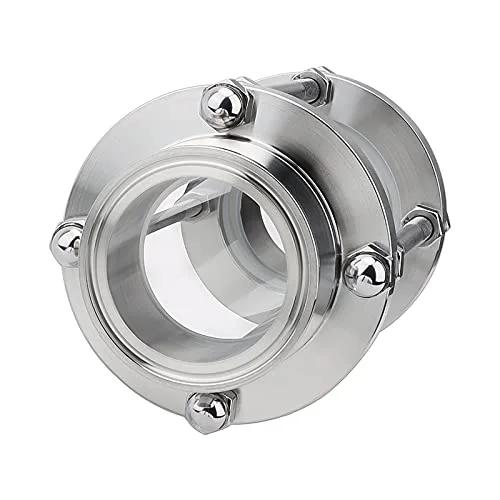In Line Sanitary Sight Glass With Tri Clamp End For 2 Inch Pipe Beduan Pro Grade Stainless Steel 304 360 Degree Flow View