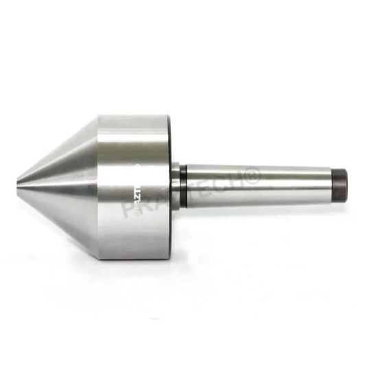 Lathe Revolving Live Center Bull Nose MT3 Morse Taper Shank, steel, for pipe and tube workholds, side view.