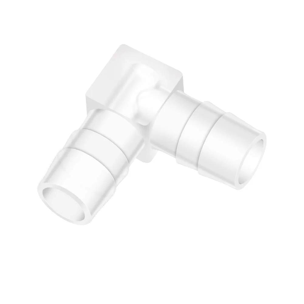 Three Eighths Inch Hose Barb 90 Degree Elbow L Fitting Plastic Two Way Equal Barbed Joint Splicer Mender Union Adapter Hose Fitting