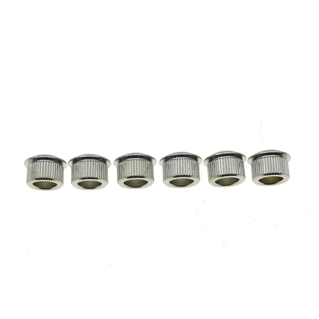 Brass Guitar Tuner Conversion Bushings For Vintage To Modern Guitars With Outer Diameter Ten Point Two Millimeters Nickel Finish