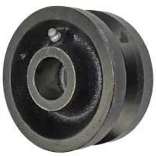 4 Inch V Groove Cast Iron Wheel For Sliding Barn Doors And Gates, 350 Lb Capacity, side view showing roller bearings