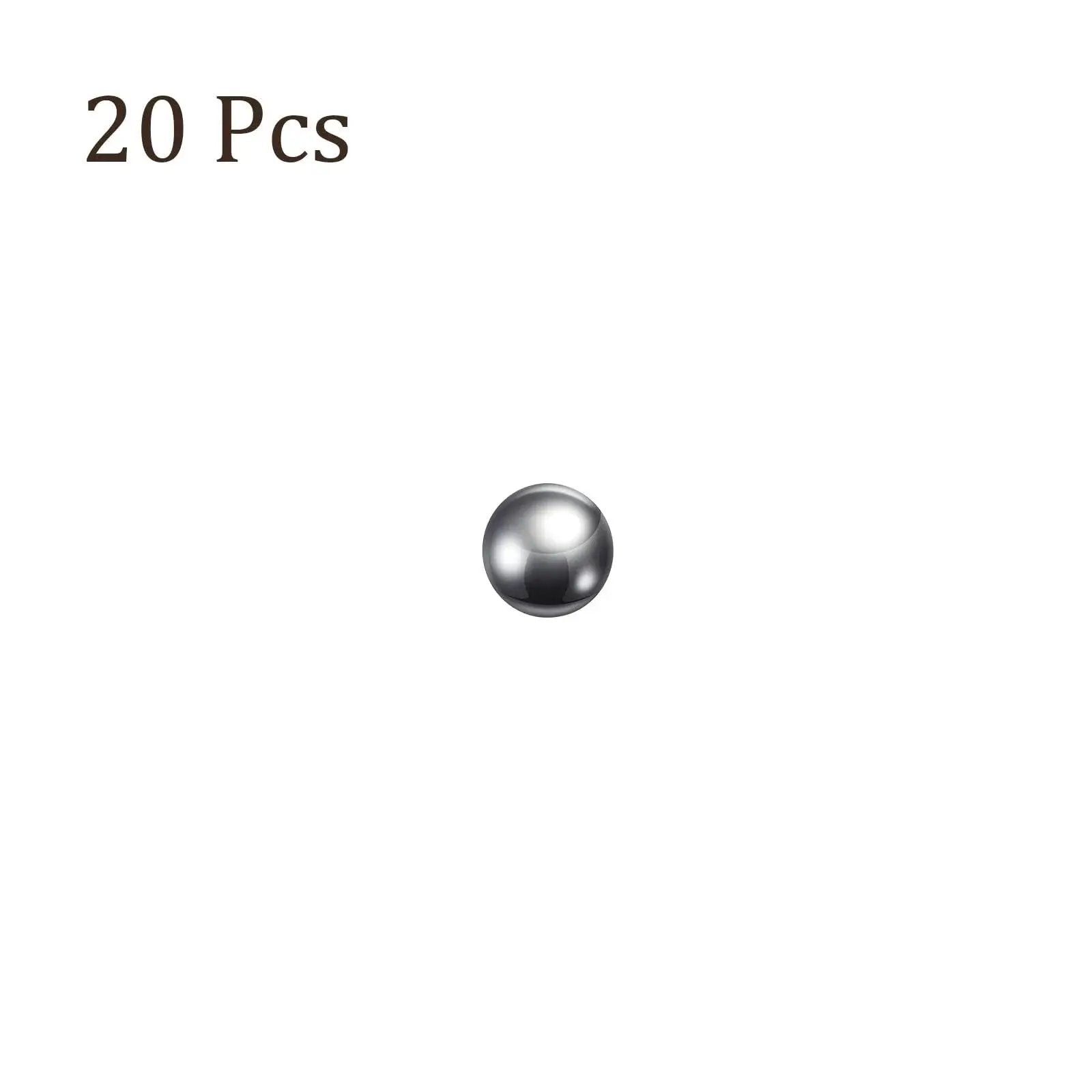Single ball from Six Millimeter Precision Balls 304 Stainless Steel 20 Pack For Bearings Turntables Drawers And Mechanical Projects