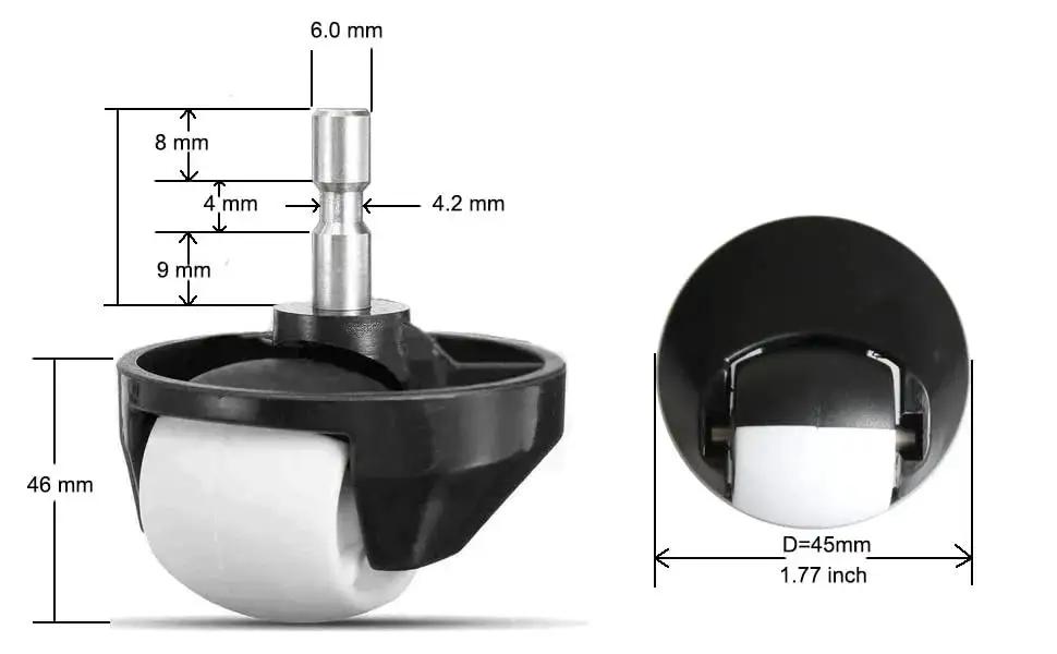 Replacement Front Wheel Caster Assembly For Roomba Vacuum Cleaner 500 600 700 800 900 Series Two Pack With Bearings