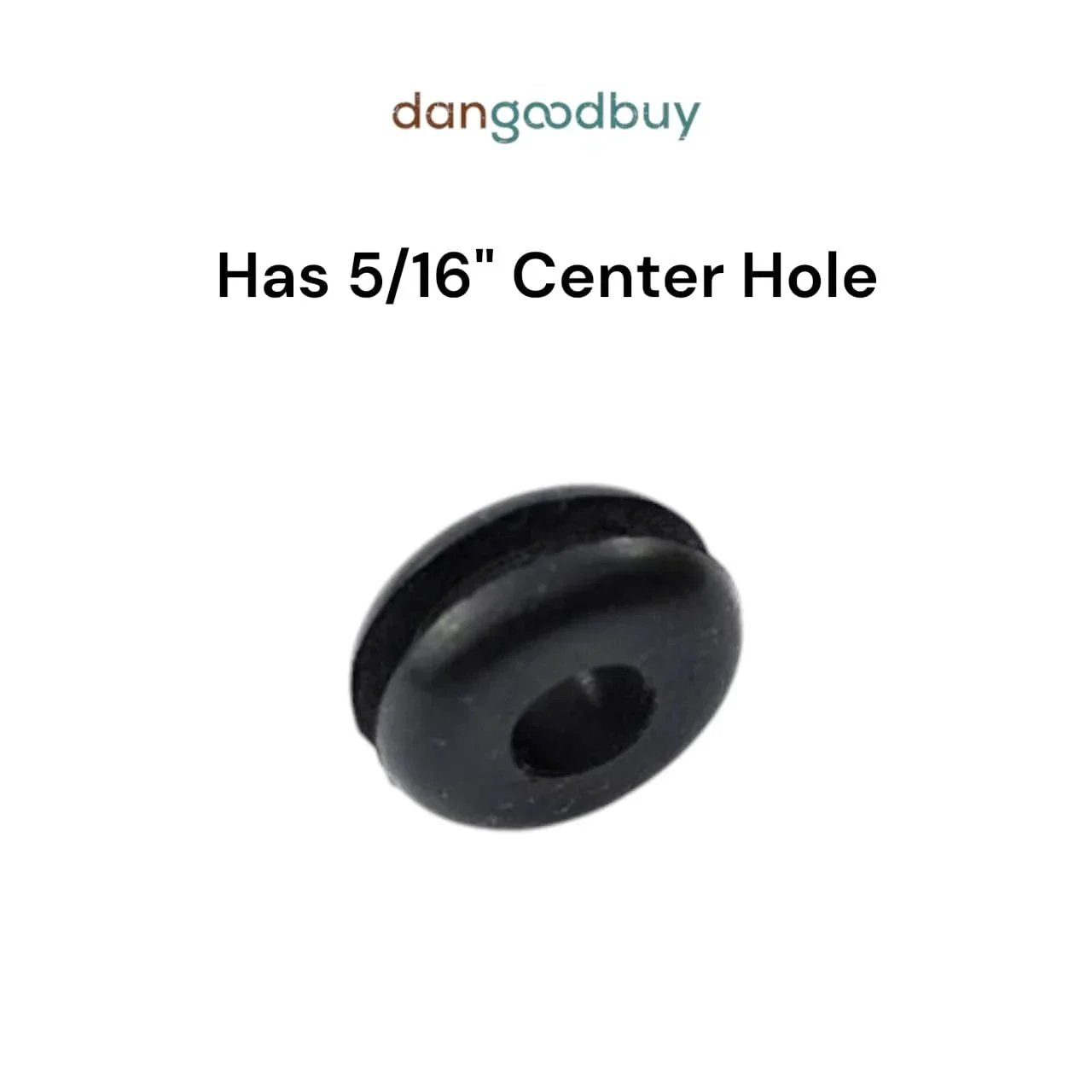 Buna N Rubber Grommet For Nine Sixteenth Inch Hole In One Eighth Inch Thick Panel With Five Sixteenth Inch Center Hole