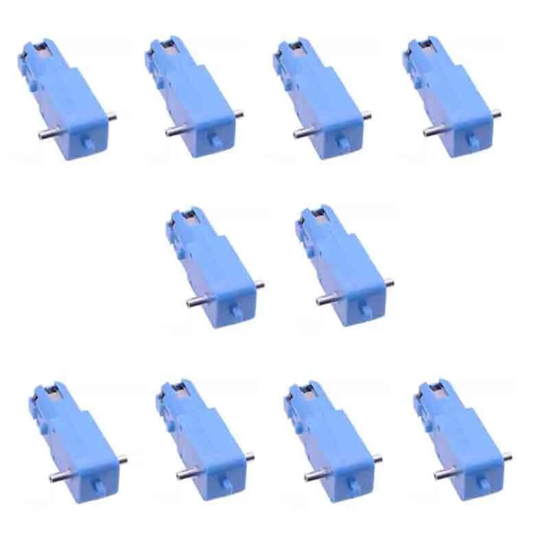 10Pcs Metal TT Gear Motors DC 3V-6V 1:90 Speed Reducer Gearbox Kit With All Metal Construction Single Or Double Axis Motors For Robotics Projects And DIY Hobbies Great For Robotics Projects And DIY Builds
