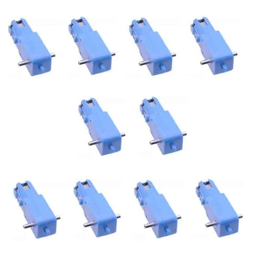10Pcs Metal TT Gear Motors DC 3V-6V 1:90 Speed Reducer Gearbox Kit With All Metal Construction Single Or Double Axis Motors For Robotics Projects And DIY Hobbies Great For Robotics Projects And DIY Builds
