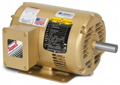 1.5 HP 3-Phase General Purpose Electric Motor, 1760 RPM, 230/460V, 56 Frame Standard Flange with Foot Mount Open Drip Proof Industrial Motor Single Unit, Sealed Ball Bearing