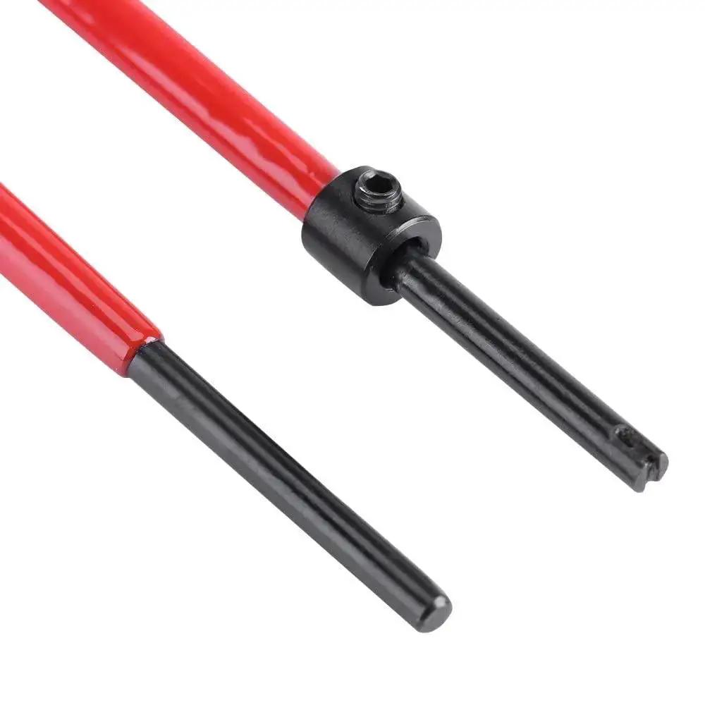 Close-up of tools from Heavy Duty 30 Piece M6 X 1.0mm Thread Repair Insert Kit In Stainless Steel With Lug Breaker Tool Installation Tool.