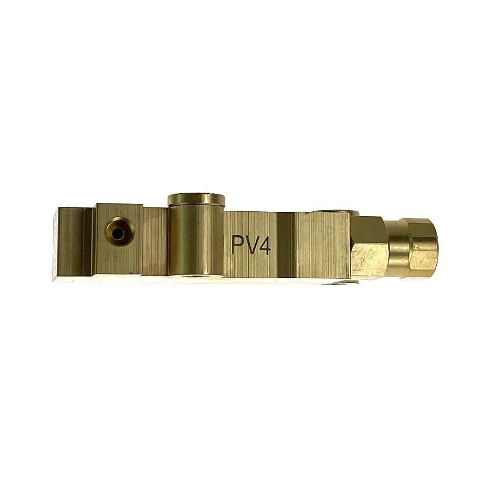 Side view of brass PV4 Brake Proportioning Valve For Disc And Disc Brake Systems, Proportioning And Combination Valve For Classic Trucks.
