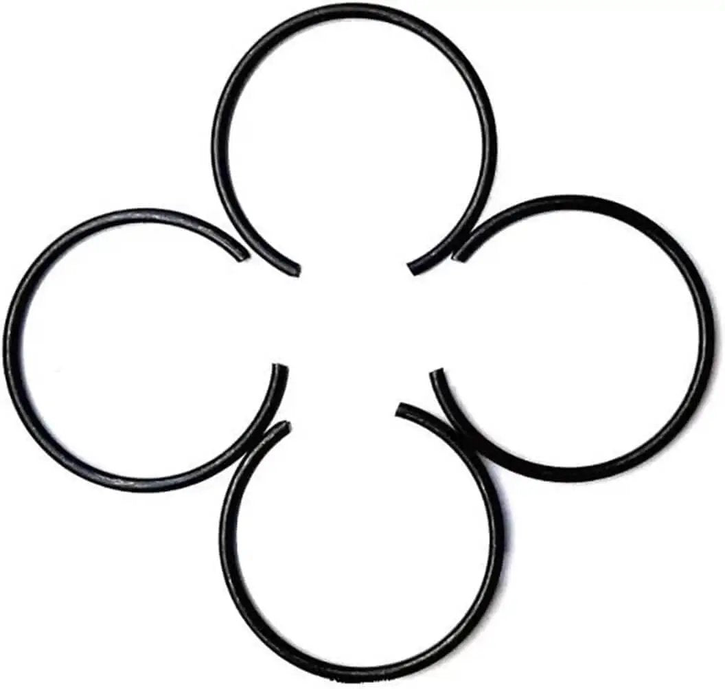 Round Wire Snap Rings Set Of 10 For Shafts And Holes 2mm Wire Diameter Spring Steel Retaining Circlips Fits OD 14mm To 113.5mm