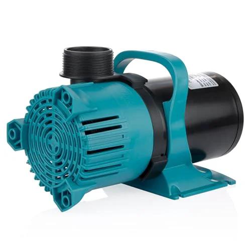 Front view of Beast 3000 GPH Vortex Submersible Pump For Ponds Waterfalls And Fountains Energy-Saving Durable Design Quiet Operation Black Teal Finish