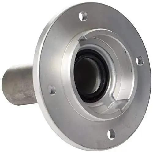 Front view of T5 Transmission Bearing Retainer M7050A Steel Throwout Sleeve showing circular design and steel material.