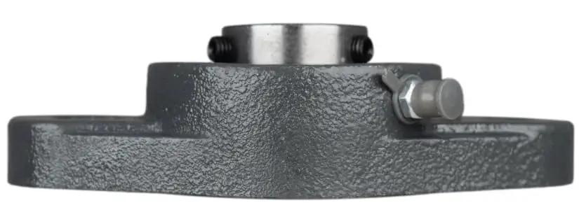 Front view of Pack Of 2 1 Inch Flange Bearing For Lower Shaft And Upper Shank Timpte 035-48979 UCFL205-16 with a grease zerk