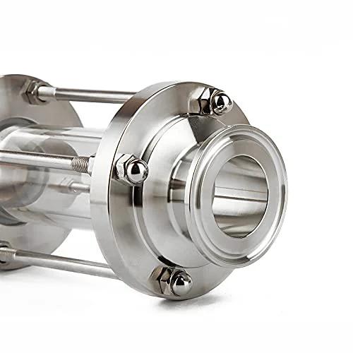 In Line Sanitary Sight Glass With Tri Clamp End For 2 Inch Pipe Beduan Pro Grade Stainless Steel 304 360 Degree Flow View