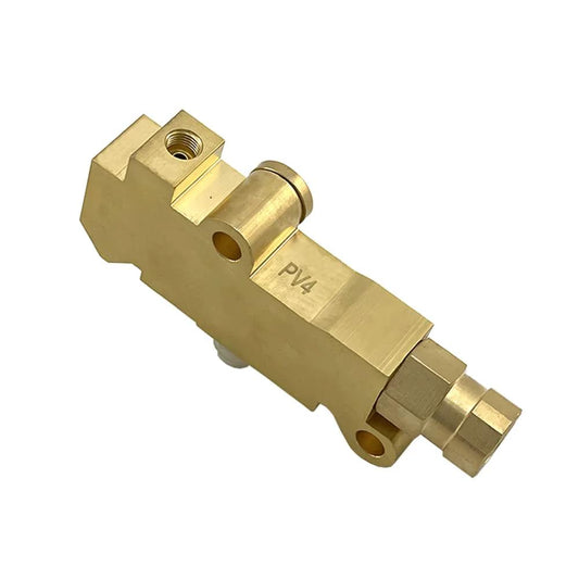 Brass PV4 Brake Proportioning Valve For Disc And Disc Brake Systems, designed for classic trucks and muscle cars.