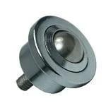 440 lbs Load Capacity Heavy Duty Machined Steel Ball Transfer Unit - M10 Threaded Bolt Bearing Transfer