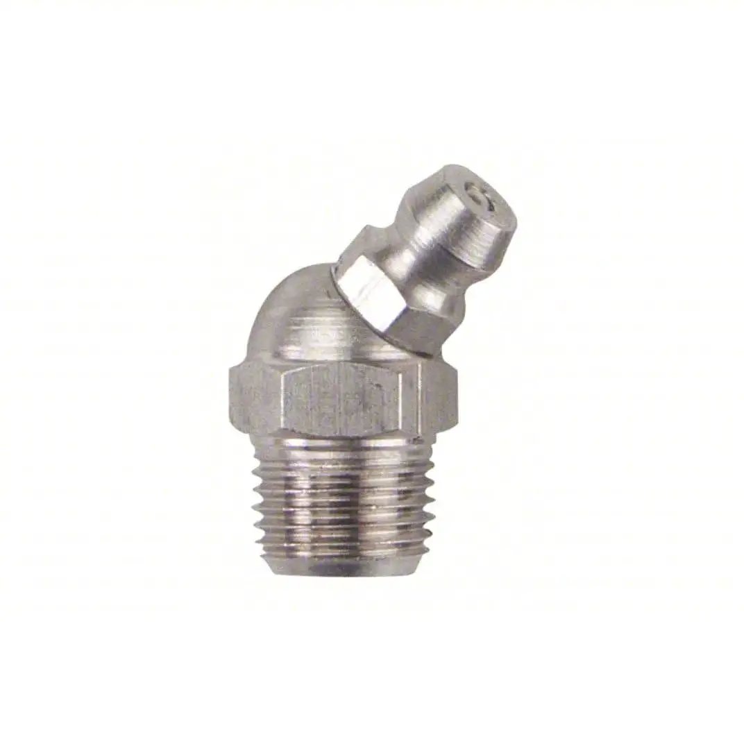 45-degree SAE grease fitting from the 80 Piece SAE Grease Fittings Set with Common 1/8 NPT and 1/4-28 Threads, LockNLube brand.