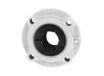 Single 40mm Accu-Loc Piloted Flange Sealed Ball Bearing with Teflon-Coated Cast Iron Housing, front view, UEFCS208TC