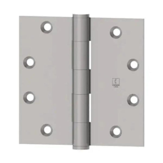 4.5 By 4.5 Full Mortise Five Knuckle Plain Bearing Hinge With Non Rising Removable Pin Button Tip And Plug Prime Coat Finish