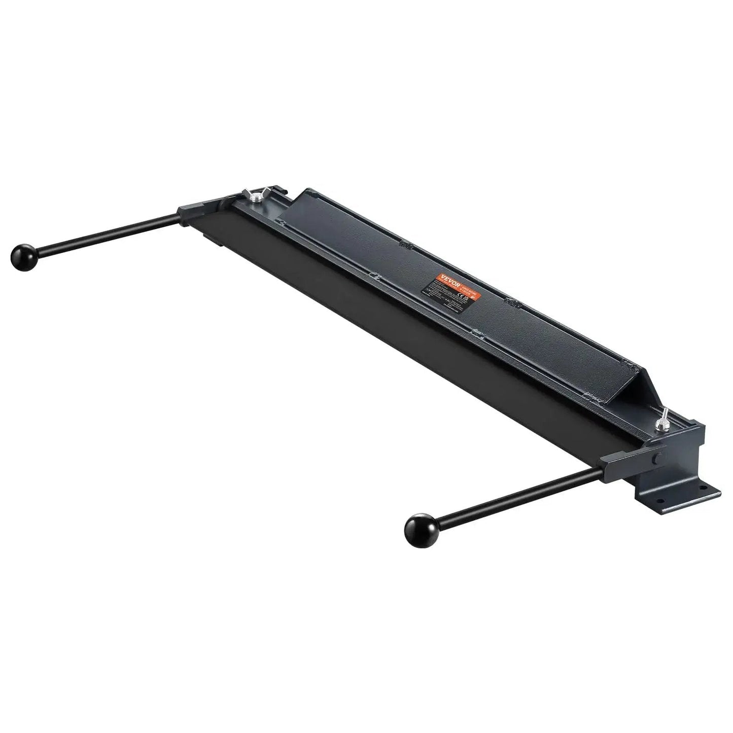 Box and Pan Brake 48 Inch Sheet Metal Bender for 0 to 130 Degree Bends with 0.31 Inch Blade side view of metal bender
