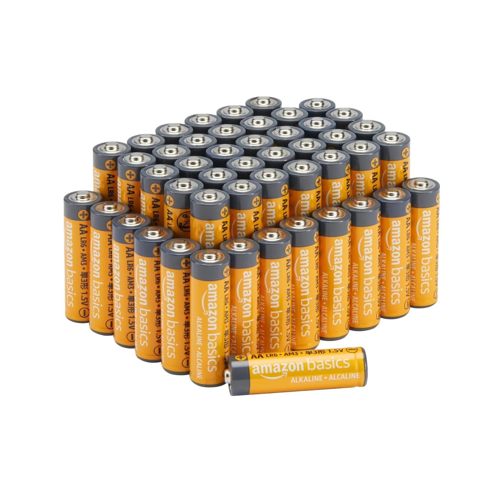 48-Pack AA Alkaline Batteries Deliver Long-Lasting Power With 10-Year Shelf Life