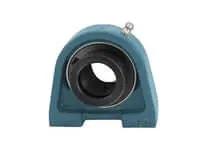 UGSHE205-16 single bearing 1 in (25.4 mm) eccentric collar tapped base pillow block single row ball bearing, front view