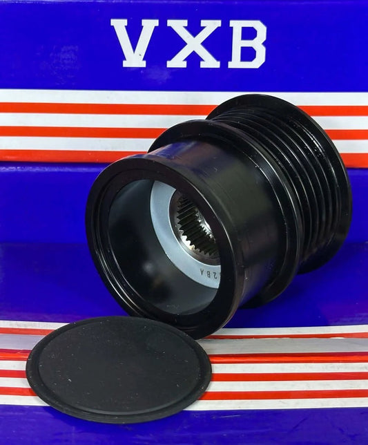 GN1510A352BA Alternator Clutch Pulley Bearing for Ford Focus 2019 2020 2021 in black with a cap, front view.