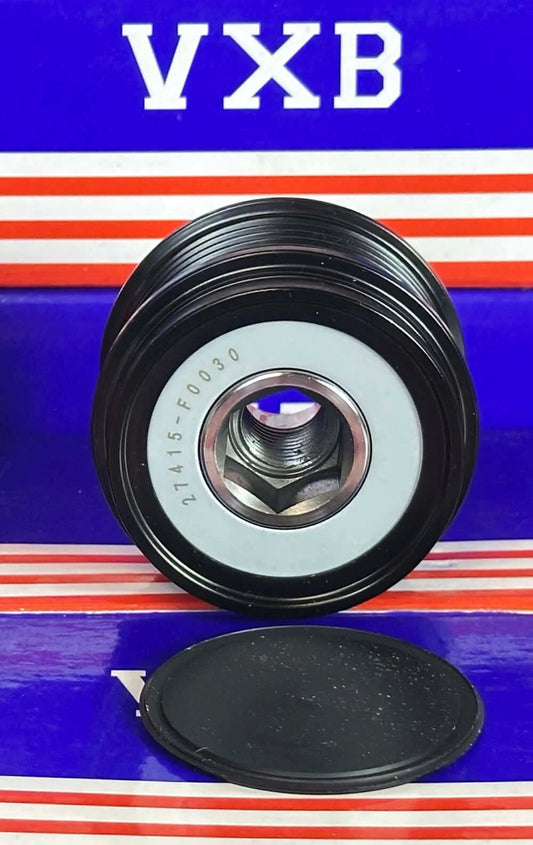 27415-F0030 Alternator pulley W/Clutch - Toyota/Lexus AKA 27415‑0W030, showing the front view with integrated bearing and one-way clutch.