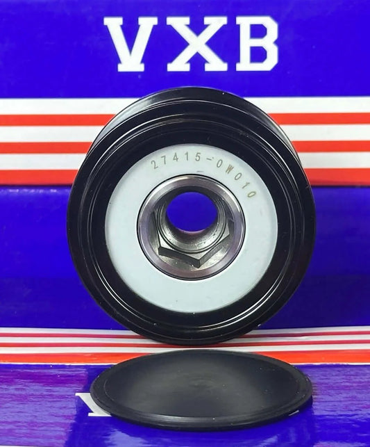 Front view of 27415-0W010A Decoupler Pulley For Toyota RAV4 V6 3.5L 2009 showing center hole and outer black casing.