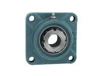 Front view of Single 50mm Normal-Wide Adapter 4-Bolt Flange Unit UKF211 H311, Sealed ball bearing for linear slide units.