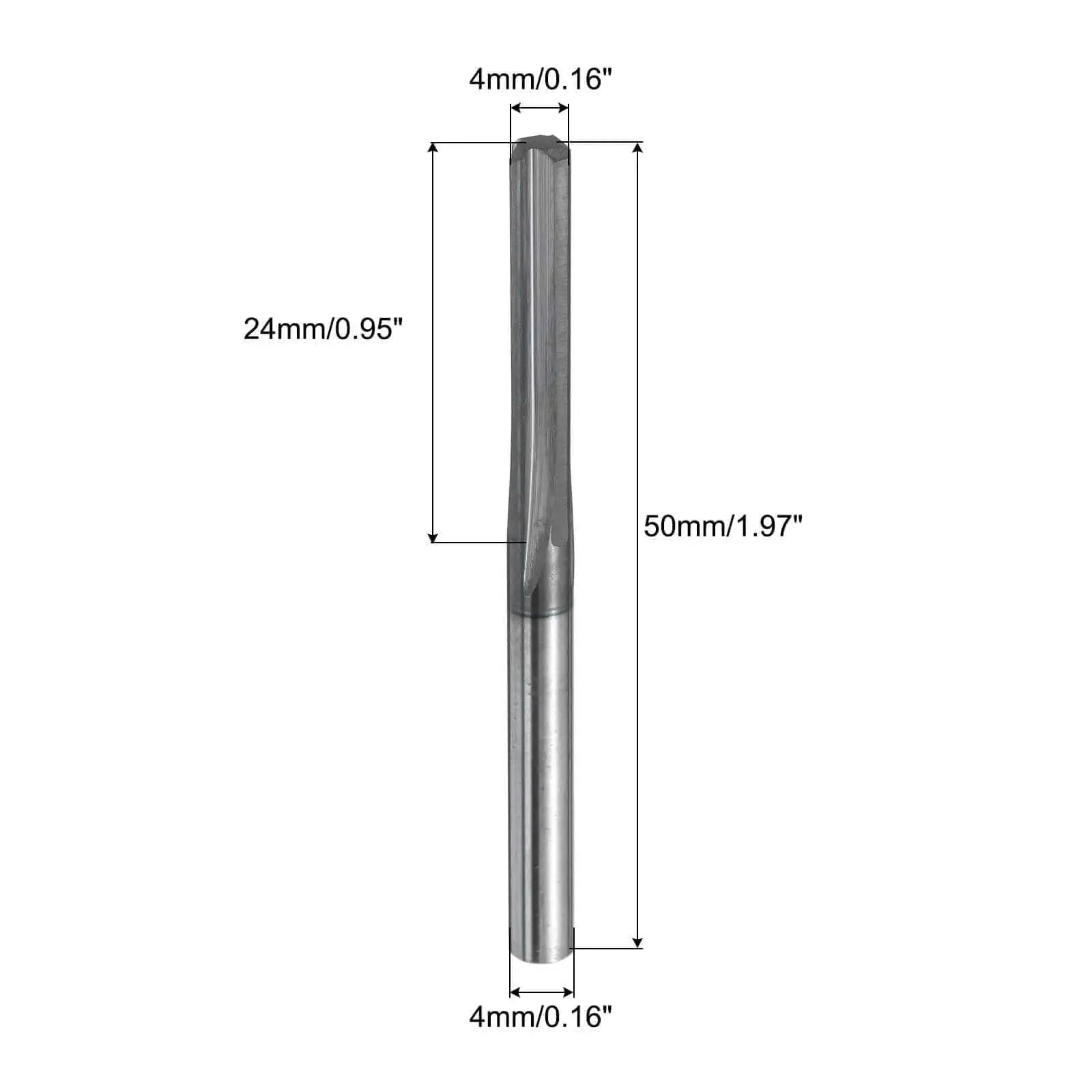 4mm Solid Carbide Chucking Reamer For Lathe Machines With 4 Spiral Flutes And Straight Shank H7 Precision Hole Reaming Tool