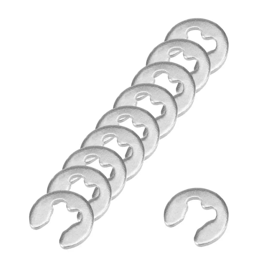 4mm External Circlips C Clip Retaining Rings for Shafts in 304 Stainless Steel with Inner Diameter One Point Five Millimeters and Thickness One Millimeter Opening Width One Point Two Millimeters Heavy Duty Snap Ring Pack of 100 Pieces Uxcell