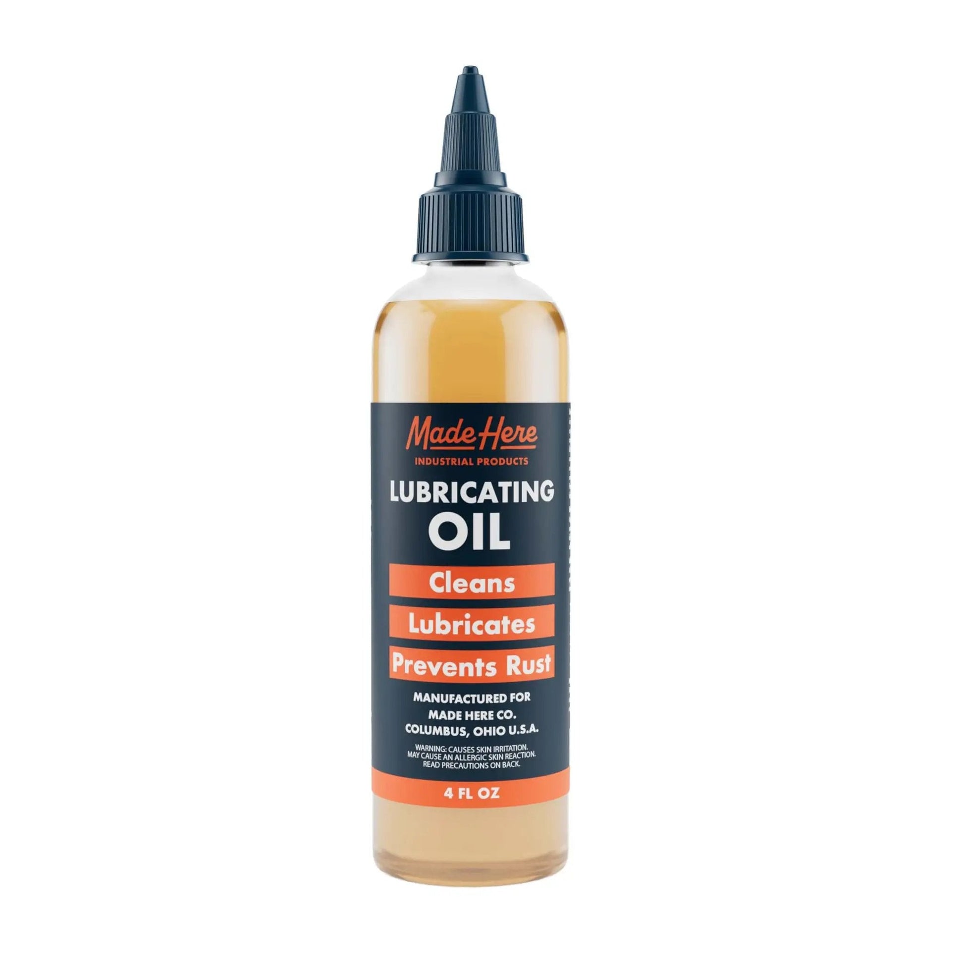 Multi-Use Lubricating Penetrant Oil 4oz for Home Auto and Industrial Jobs with Deep Penetration bottle front view