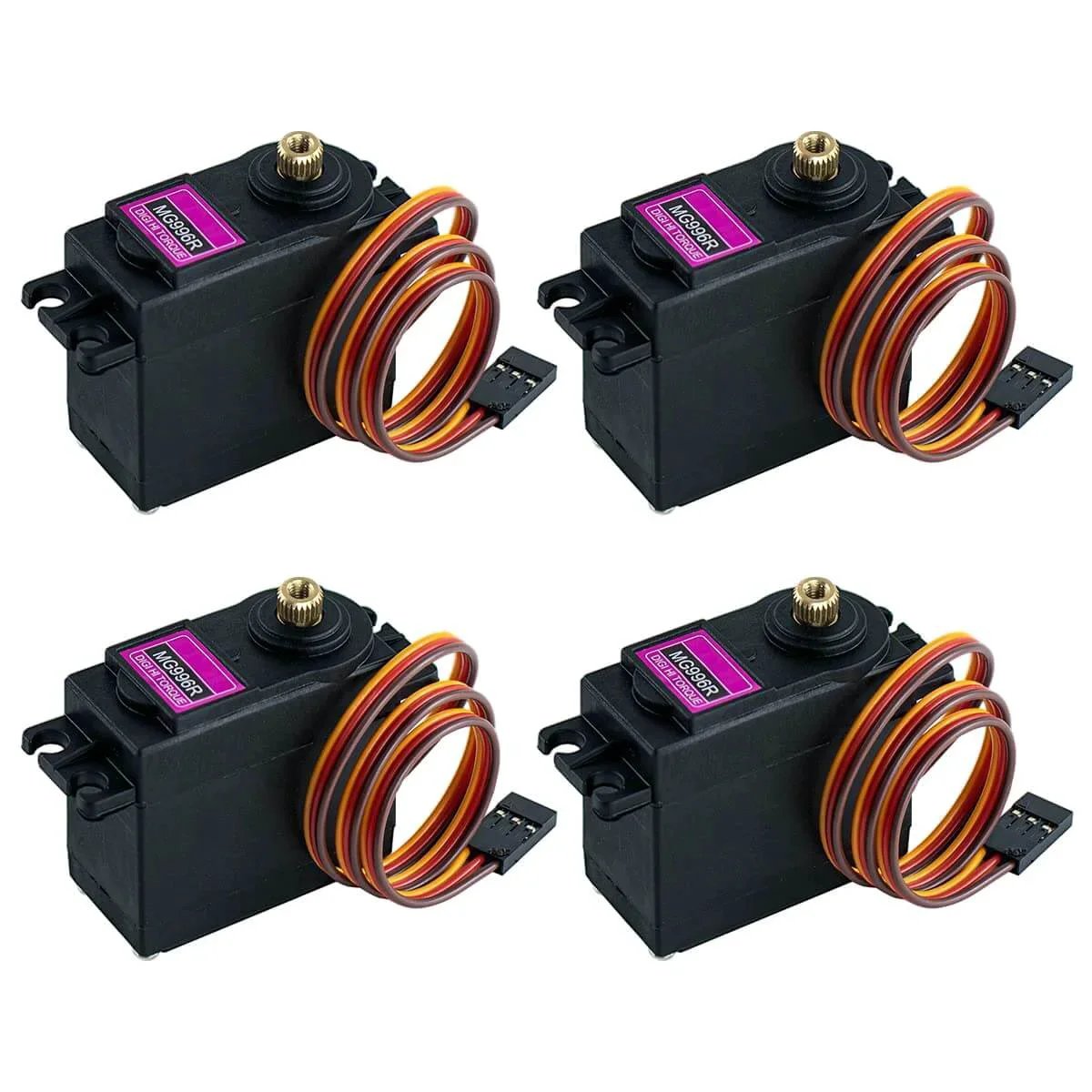 Front view of 4Pack MG996R 55g Digital RC Servo Motors High Torque Metal Gear Servo for RC Car Robot Boat Helicopter