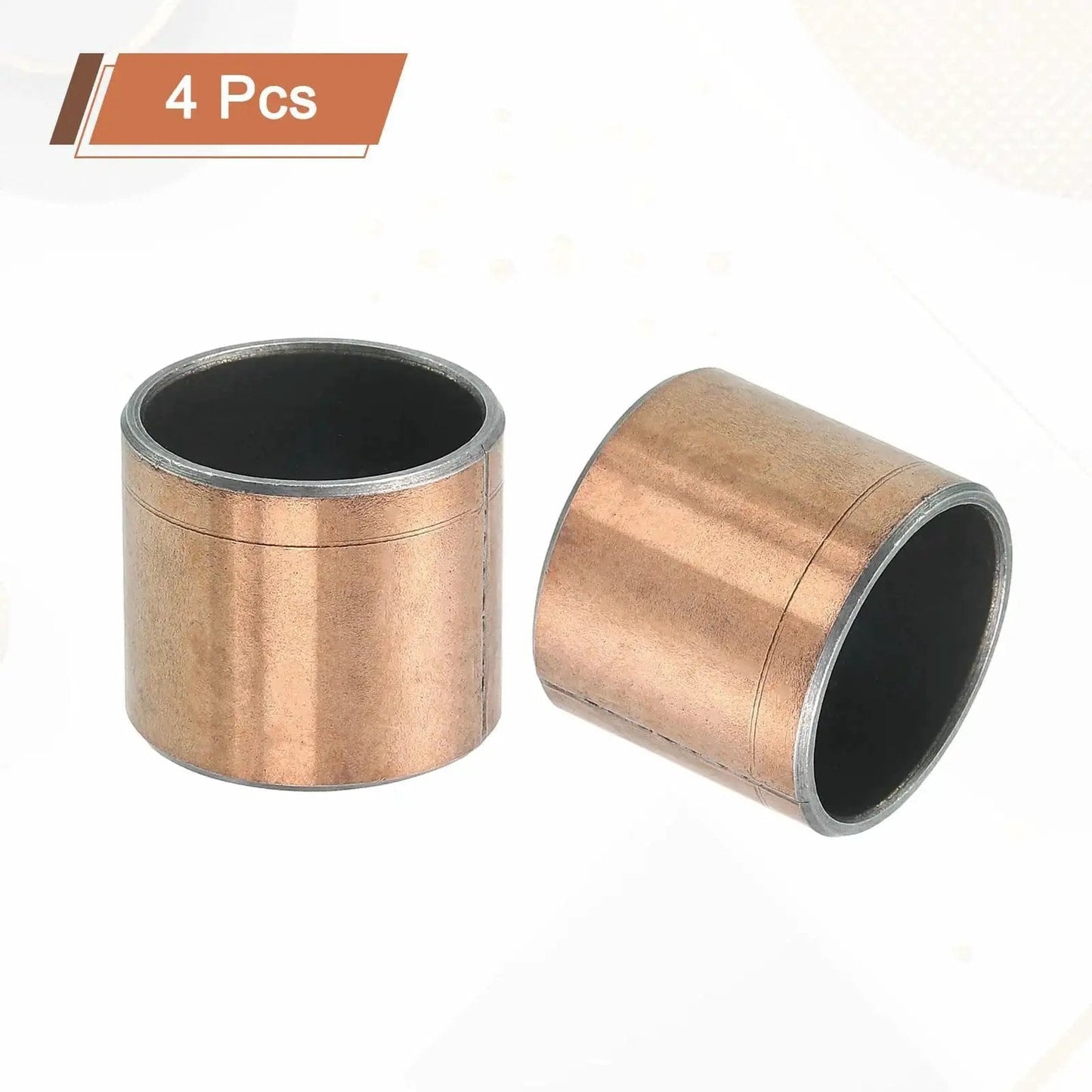 Set Of 4 Sleeve Bearings With 7/8 Inch Bore, 1 Inch Outer Diameter And 7/8 Inch Length, Oilless Self Lubricating Bronze Sintered Bushings