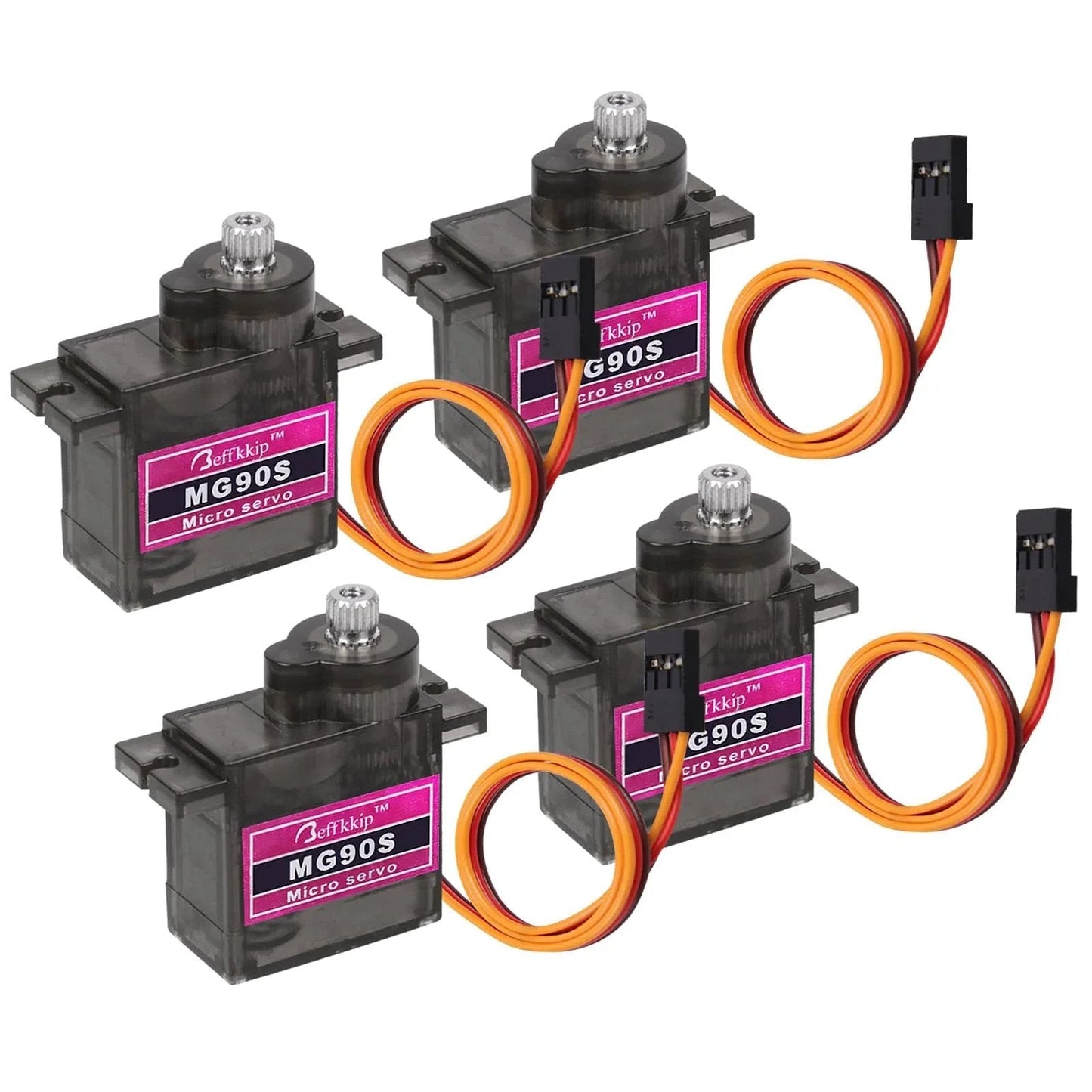 4PCS MG90S 9g Micro Servo Motor Metal Gear for RC Robot Car Plane Helicopter Mini Servos for Arduino Project
