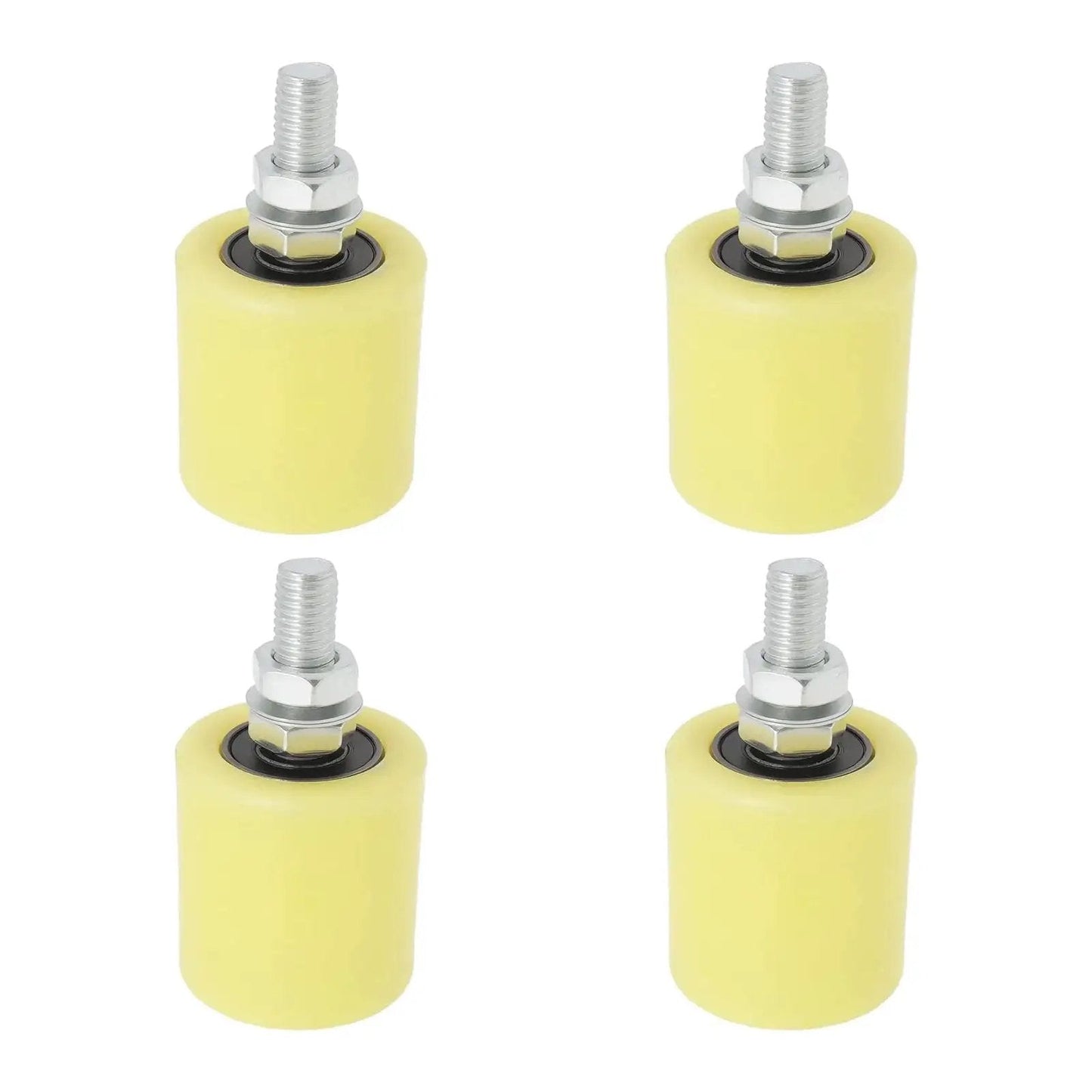 4 Pcs Nylon Slide Gate Guide Rollers With 6201 Bearing For Electric And Sliding Doors Adjustable 48mm Wheel Diameter