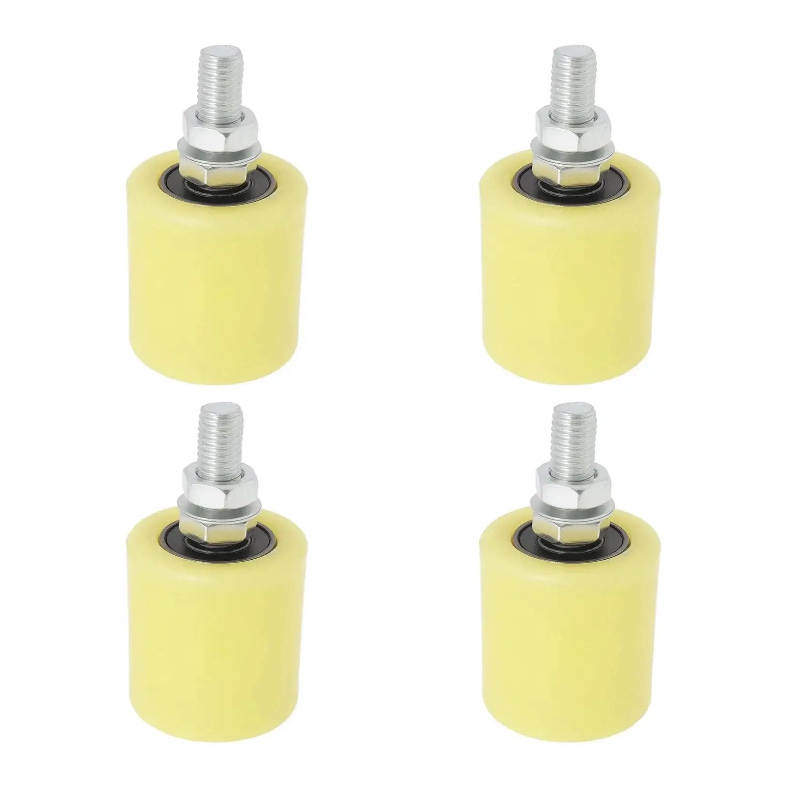 4 Pcs Nylon Slide Gate Guide Rollers With 6201 Bearing For Electric And Sliding Doors Adjustable 48mm Wheel Diameter