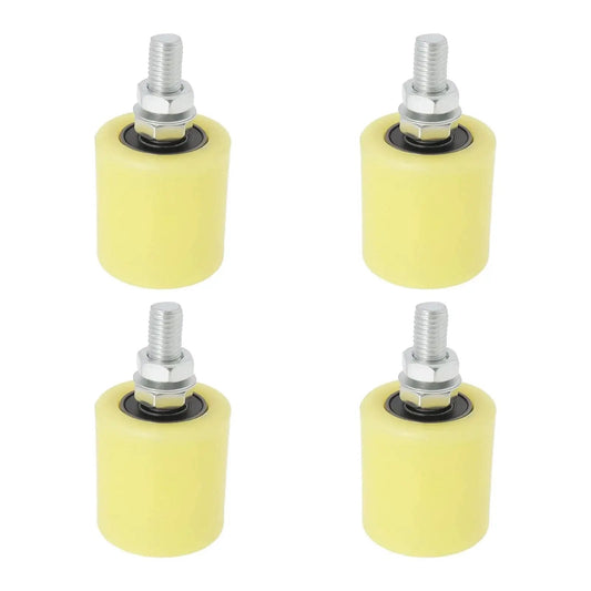 4 Pcs Nylon Slide Gate Guide Rollers With 6201 Bearing For Electric And Sliding Doors Adjustable 48mm Wheel Diameter