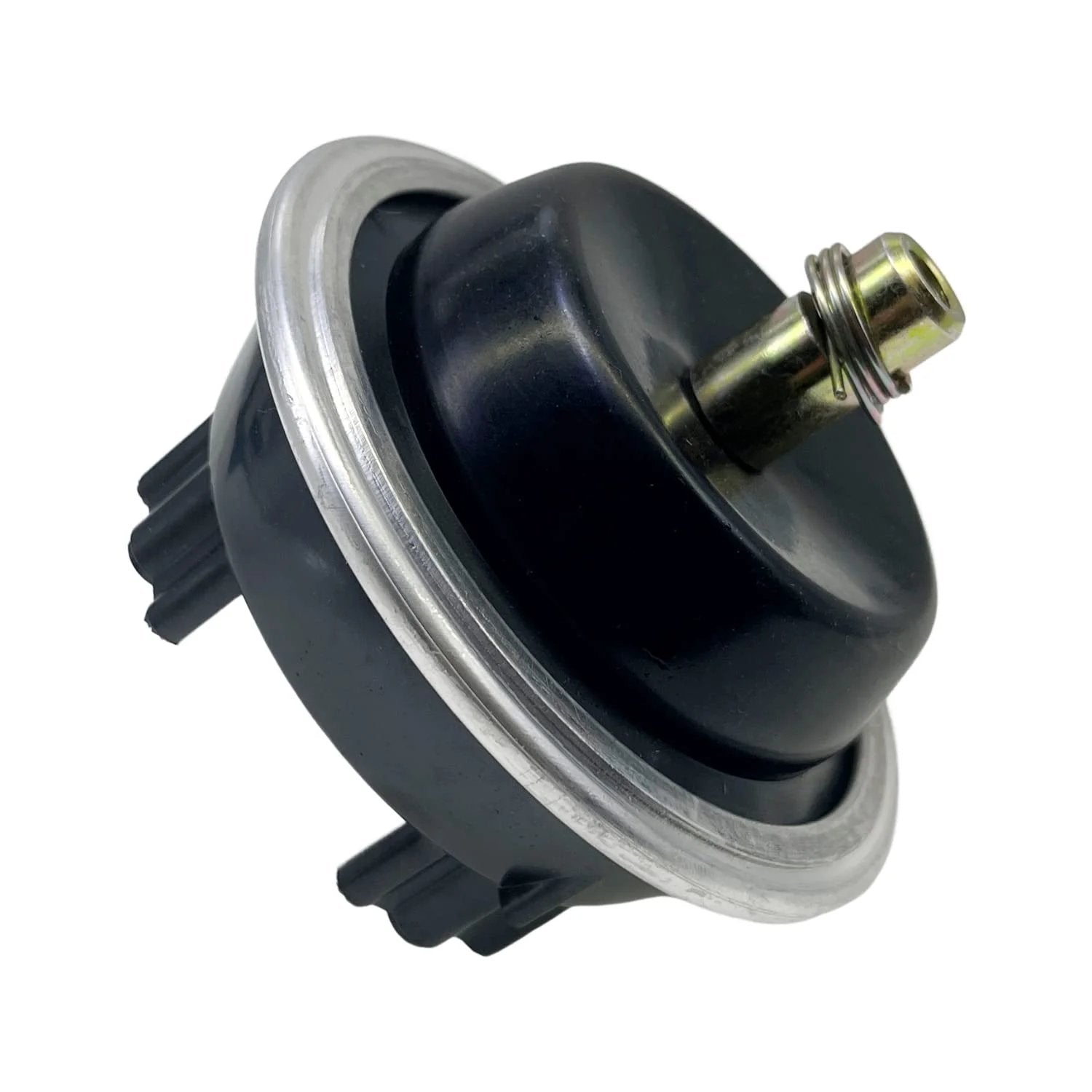 Durable 4 Wheel Drive Differential Vacuum Actuator 25031740 8250317400 Replacement For GM viewed from the side showing connectors and seal.