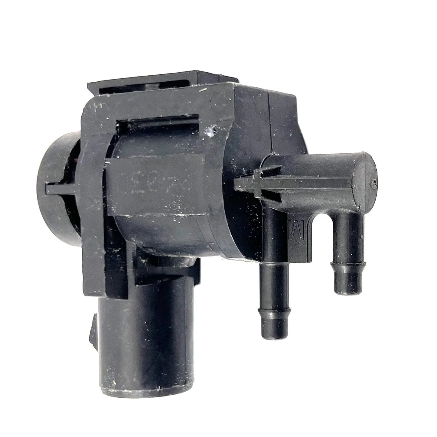 4x4 Disengage Actuator Automatic Hub Locking Vacuum Solenoid For Ford F Series 250 350 450 550 Expedition 1997 2006 Navigator 1998 2006 Mark LT 2006 2008 Replacement 6L3Z9H465B 13mm Connector Black close-up view.