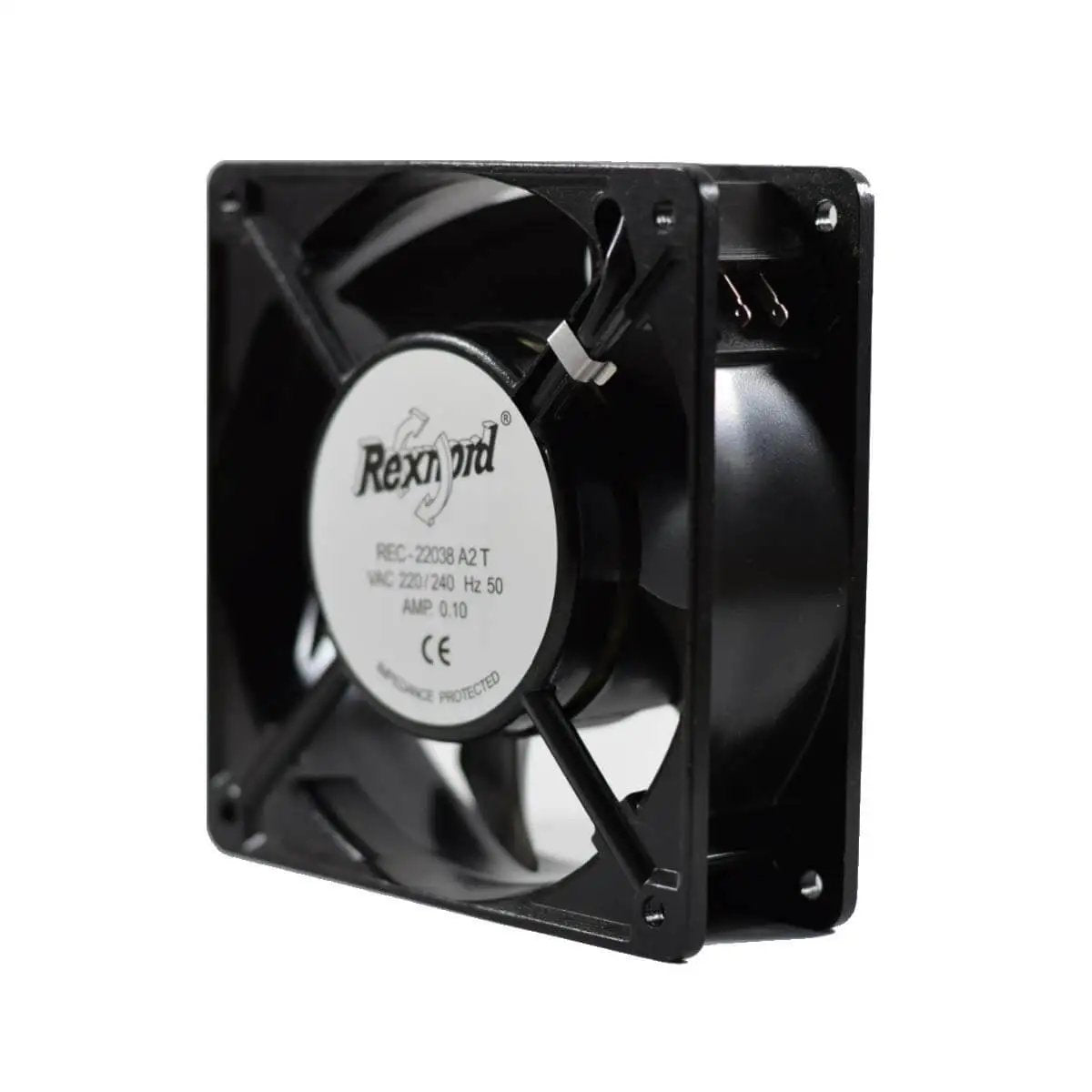 Square 4x4 Inch Aluminum Die Cast Exhaust Fan Panel Mount In Black With 22038 A2 T Model PBT Impeller Window Ventilation Fan